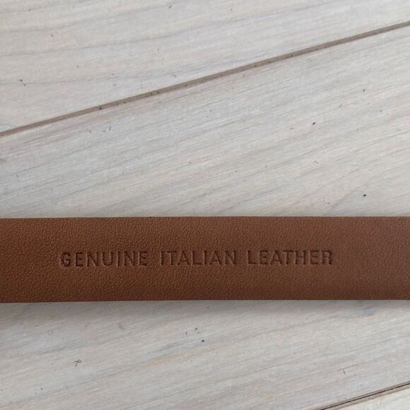 Lauren Ralph Lauren Women's Italian Genuine Leather Aligator Belt Brown Large - Picture 5 of 7